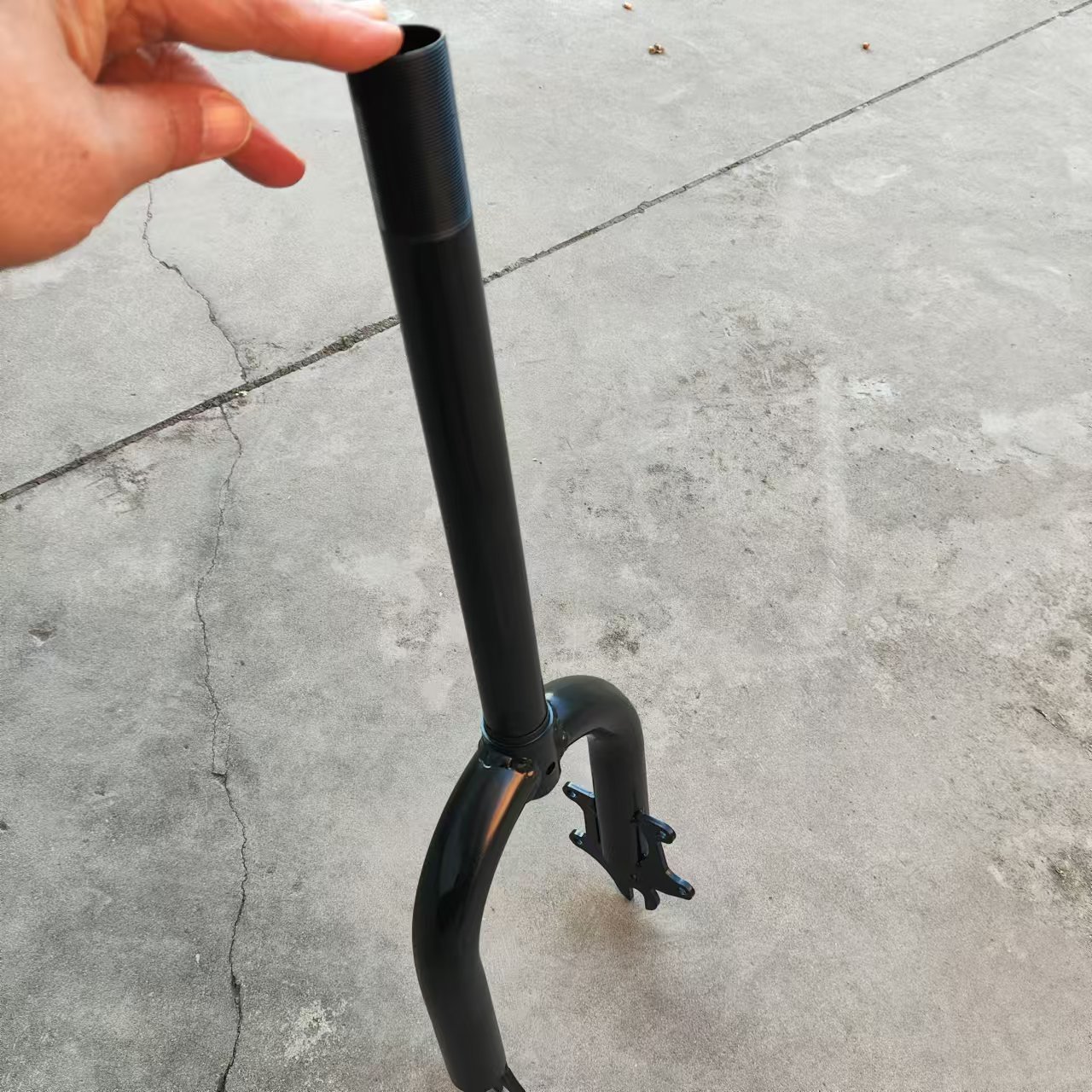 Front Wheel Bracket, Front Suspension Connection, Extended Front Fork with Disc Brake, Non-Shock-Absorbing Electric Vehicle Modification, Small Electric Vehicle
