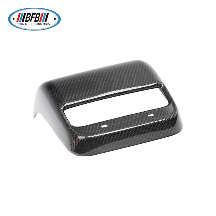 100% Real Carbon Fiber Rear Seat Air Vent Cover Shell with Type - C Port - For Tesla Model 3 Y - Carbon Fiber Outlet Cover New Version