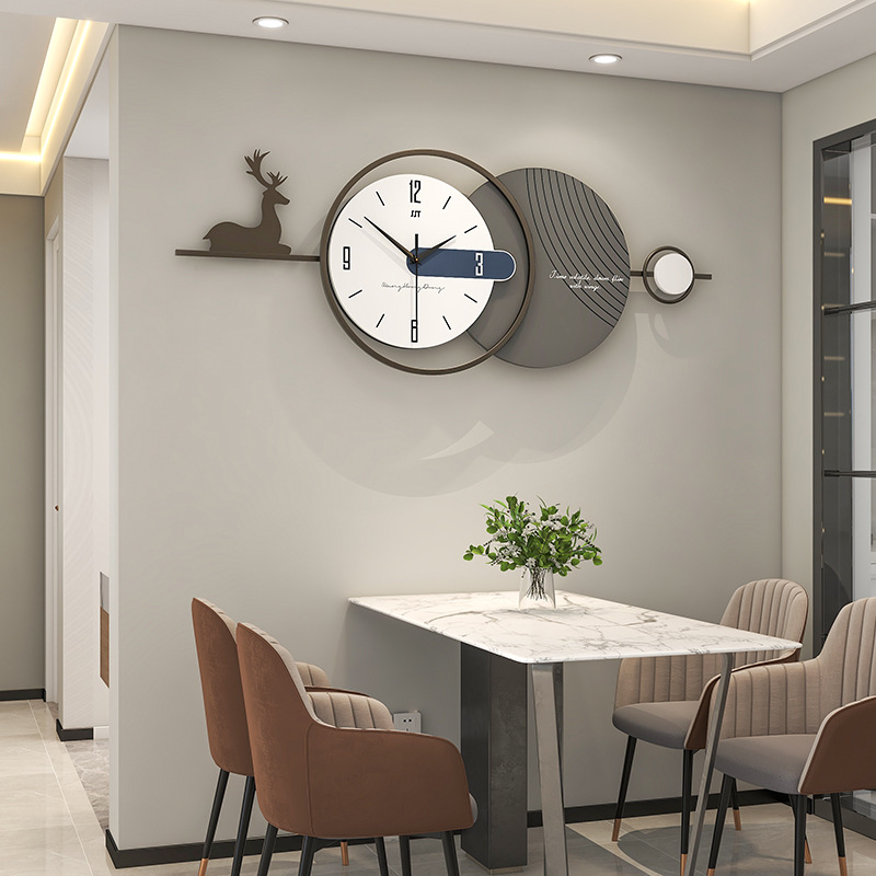 Modern Simple Clock Living Room Entrance Background Wall Decorative Painting Clock Wall Home Distinctive Creative New Wall Clock