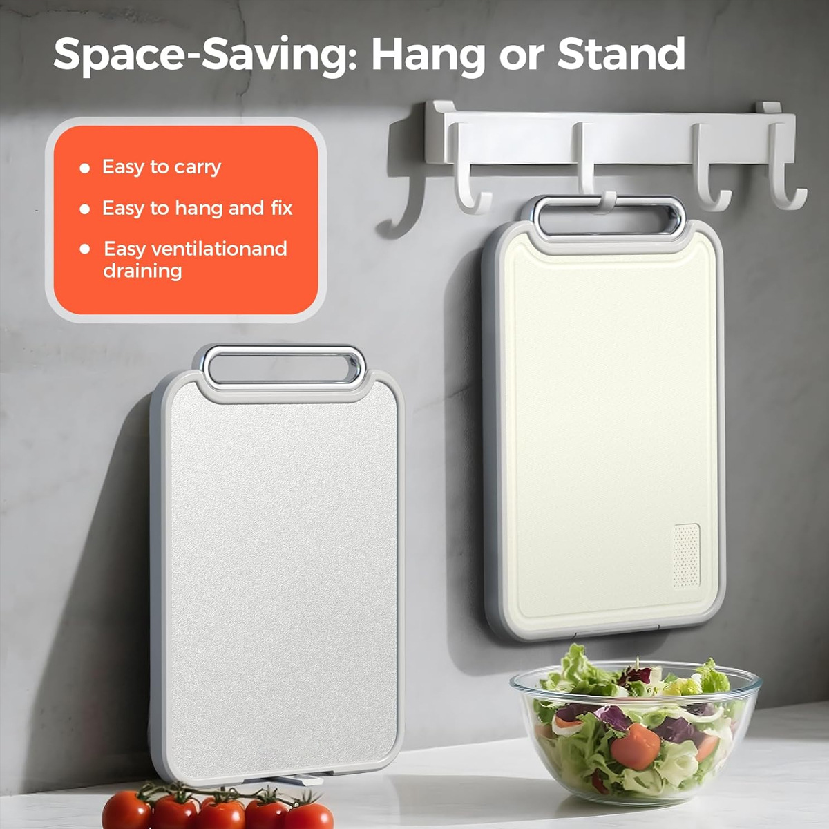 Amazonas cristalino puro placa de vegetales de titanio volcánico placa de cristal de hielo PP paja de trigo placa de corte de vegetales de acero inoxidable antideslizante