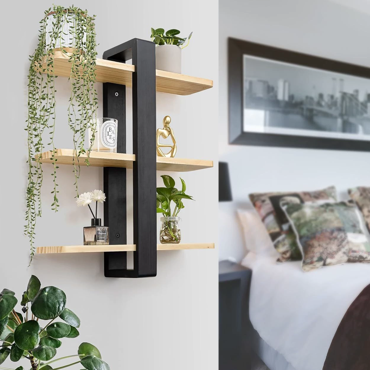 solid wood storage hanging cabinet wall cabinet wall places wall -mounted bookshelf wall -mounted wall -mounted wall -hanging locker creative shelf