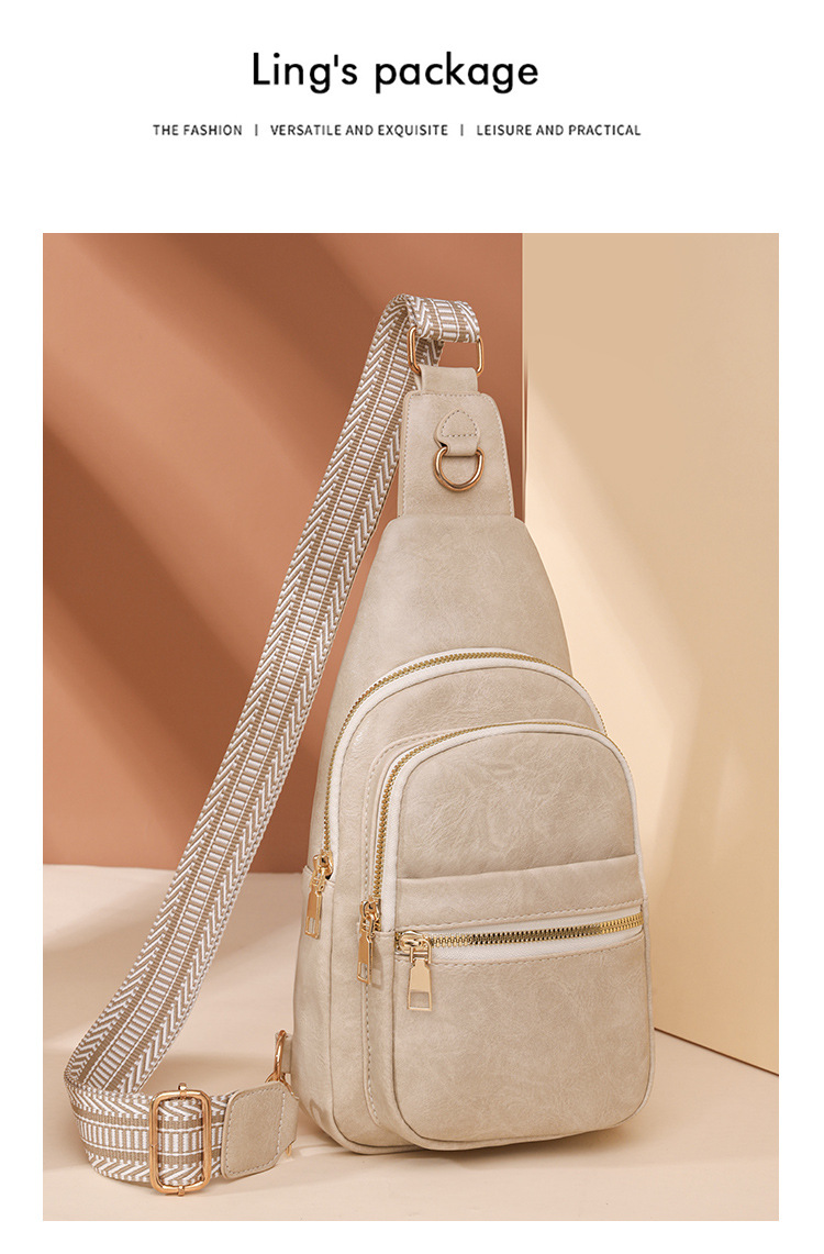 Women's Pu Leather Solid Color Vintage Style Classic Style Square Zipper Crossbody Bag Fanny Pack display picture 1
