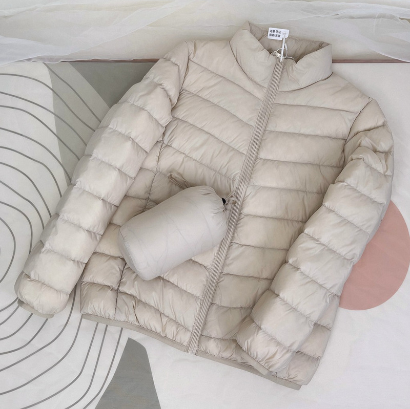 90 White Duck down Lightweight Stand-Up Collar Long-Sleeved down Jacket for Inner Wear and Outer Wear 2025 New Winter Thin down Jacket for Women 90 White Duck down Lightweight Stand-Up Collar Long-Sleeved down Jacket for Inner Wear and Outer Wear 2025 New Winter Thin down Jacket for Women