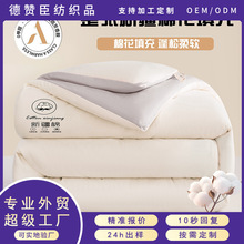 A类新疆棉花被加厚保暖纯色冬被春秋被单双人空调被宿舍被芯批发