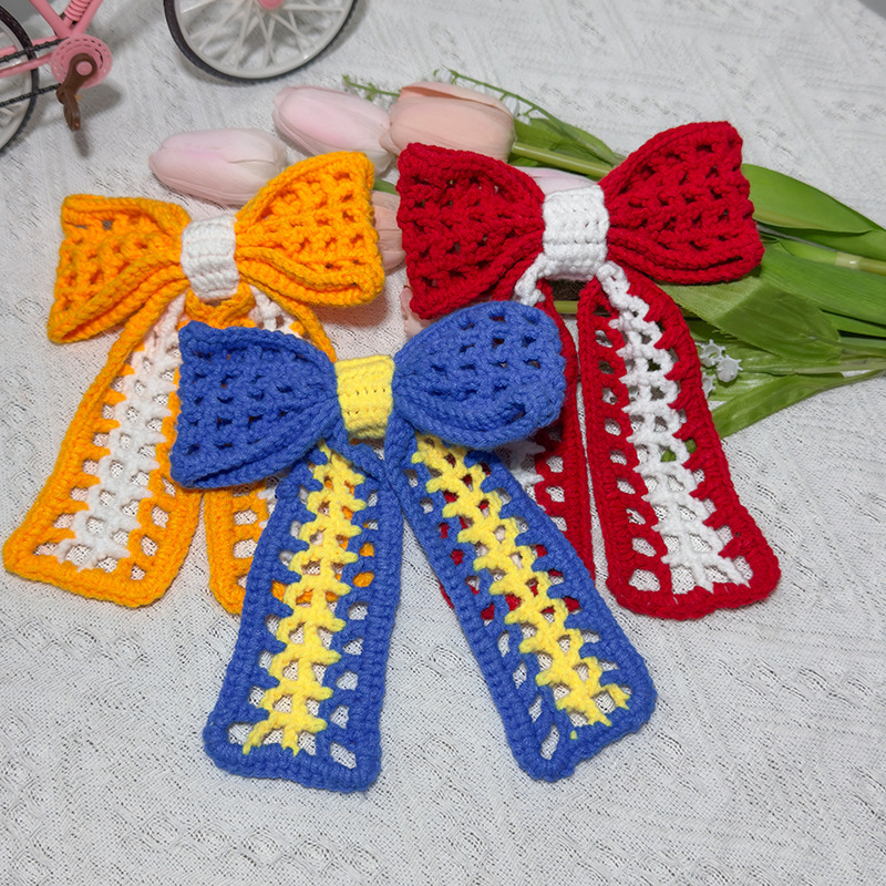 Electric Motorcycle Helmet Decoration Cute Bow Modified Woven Accessories