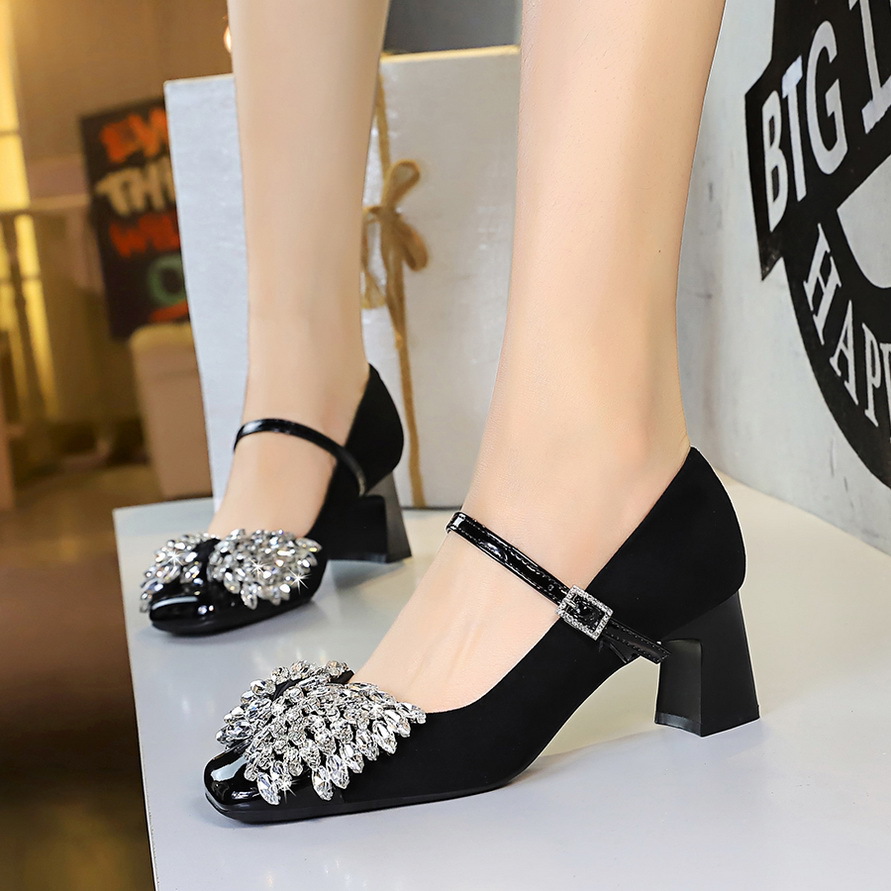 Rhinestone Suede Stiletto Heels For Parties And Evening Events_voghion.com