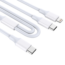 一拖二abs快充数据线同时充手机电脑平板支持文件传输通用