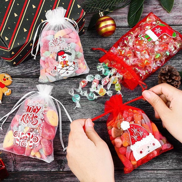 Nieuwe organza cadeau cosmetica trekkoord trekkoord, netzak, bruiloft snoep sieraden verpakking_voghion.com