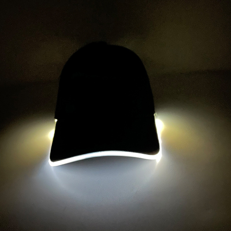 Gorra de béisbol LED para correr de noche protección solar estilo unisex gorra brillante para fiestas bares y baile callejero