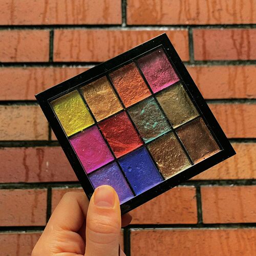 Poetic solid watercolor 4 colors 9 colors 12 colors boxed ins nail art calligraphy painting watercolor eye shadow palette trendy beauty