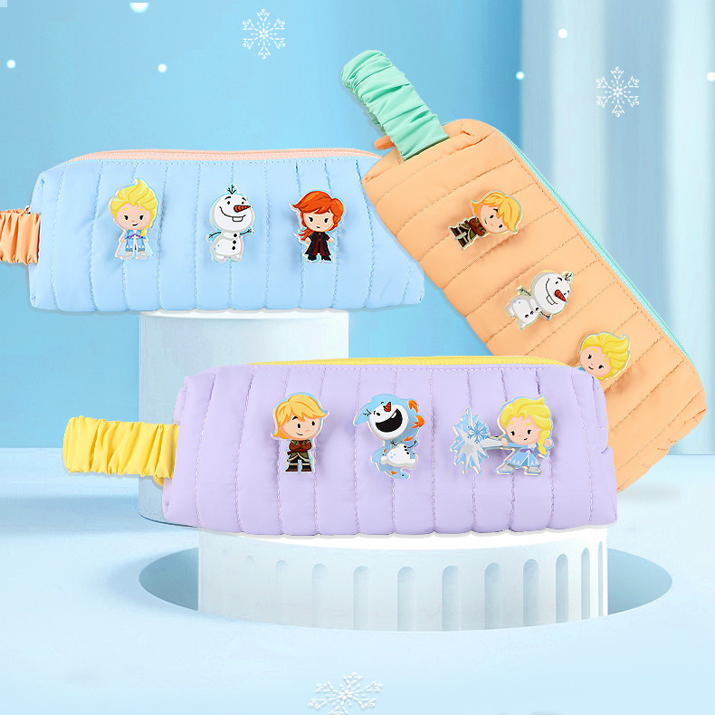 Disney genuine goods Frozen Cartoon Ultra Light Large Capacity Pencil Case for Primary School Students Stationery Soft Bag Pencil Case Tricolor Disney genuine goods Frozen Cartoon Ultra Light Large Capacity Pencil Case for Primary School Students Stationery Soft Bag Pencil Case Tricolor