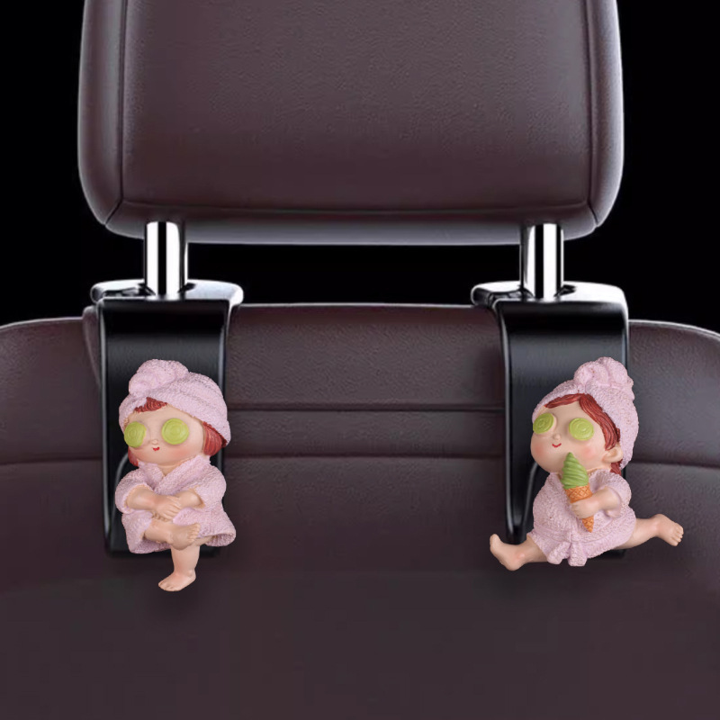 Automóvil escondido detrás del soporte de teléfono móvil gancho multifuncional para artículos de automóvil gancho de asiento creativo pequeño gancho