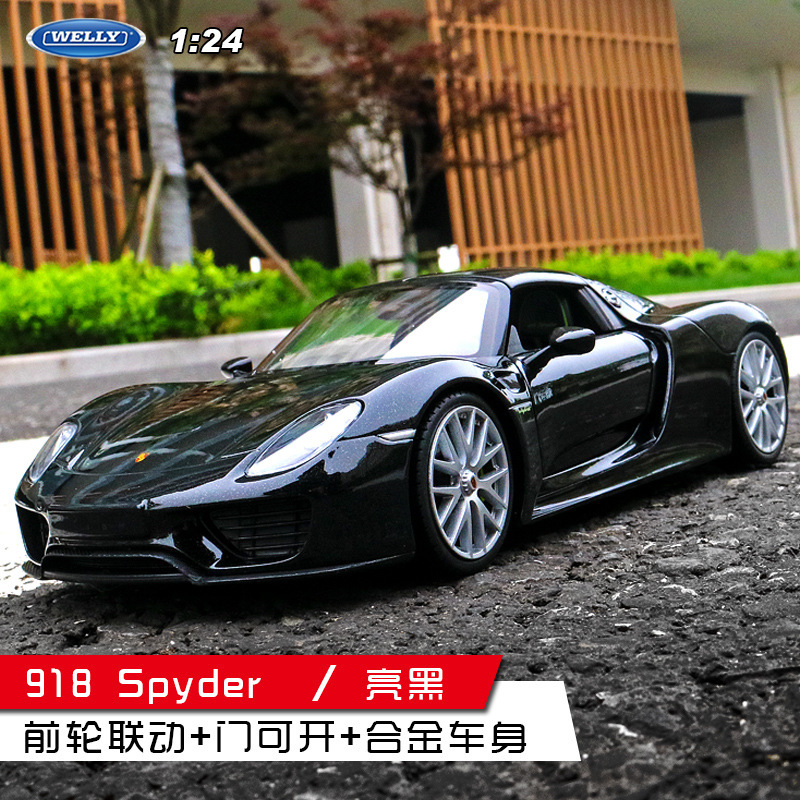 1:24 Willy welly Porsche alloy car simulation car model Super running car model collection decoration pendulum
