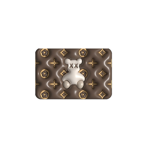 Violent bear visual expansion diatom mud floor mat bathroom absorbent quick-drying floor mat toilet door non-slip floor mat on behalf of
