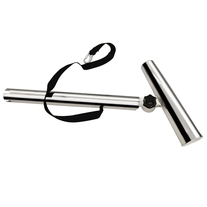 不锈钢鱼竿座可调整钓鱼鱼竿支架 带绳鱼竿座 船用游艇用五金配件