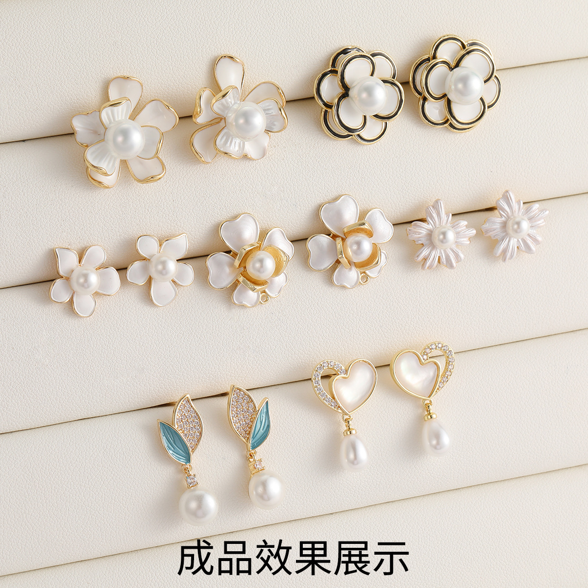 elegant earrings from pearl