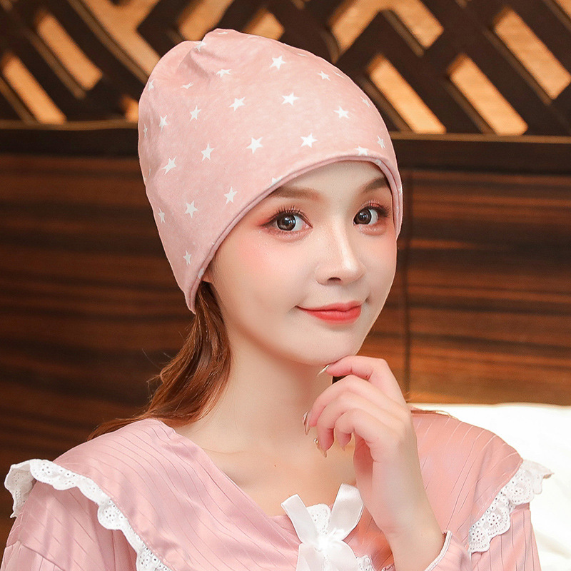 Confinement hat spring and autumn pure cotton windproof maternity hat autumn and winter pregnant women's headscarf summer thin postpartum confinement supplies