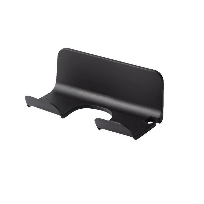 Wall-Mount Hair Dryer Holder, No-Drill Adhesive, Universal Corner Bathroom Storage Rack