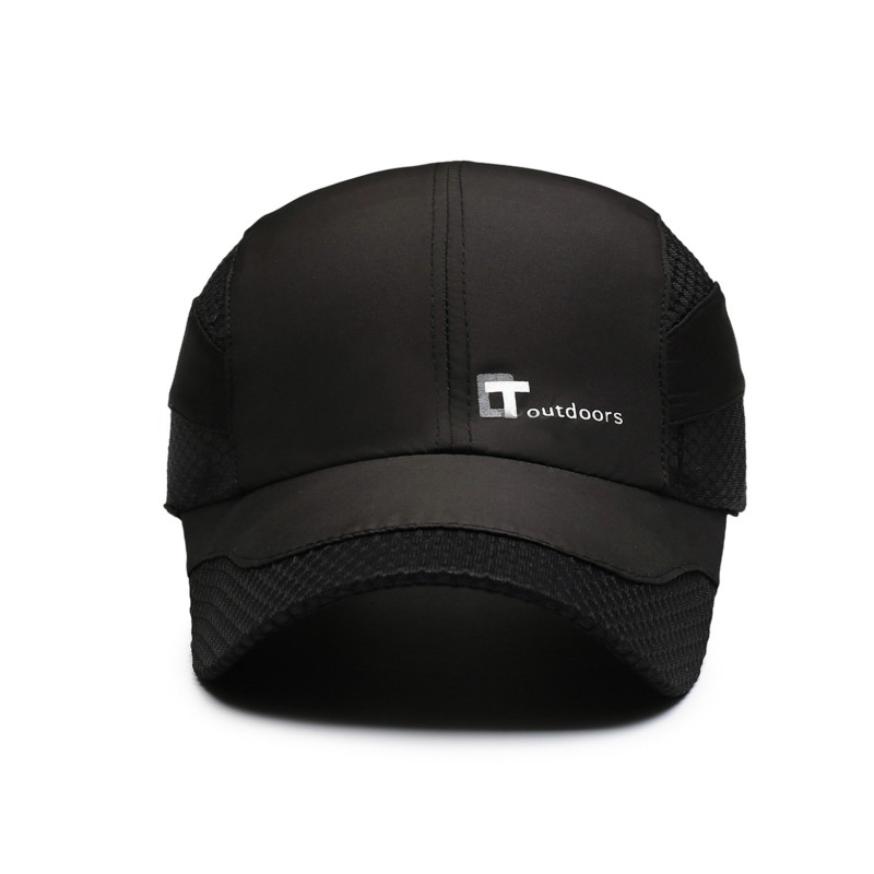 Summer Mesh Letter Quick-Dry Men's Baseball Outdoor Hiking Travel Breathable Soft Top Curved Brim Versatile Duckbill Cap_voghion.com