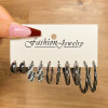 Metal earrings, retro set, advanced accessory, European style, suitable for import, punk style, wholesale