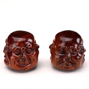 Laos Huanghuali Solid Wood Carved Anger and Sorrow Handball Portable Hand Toy Piece Hand Wooden Toy Handball