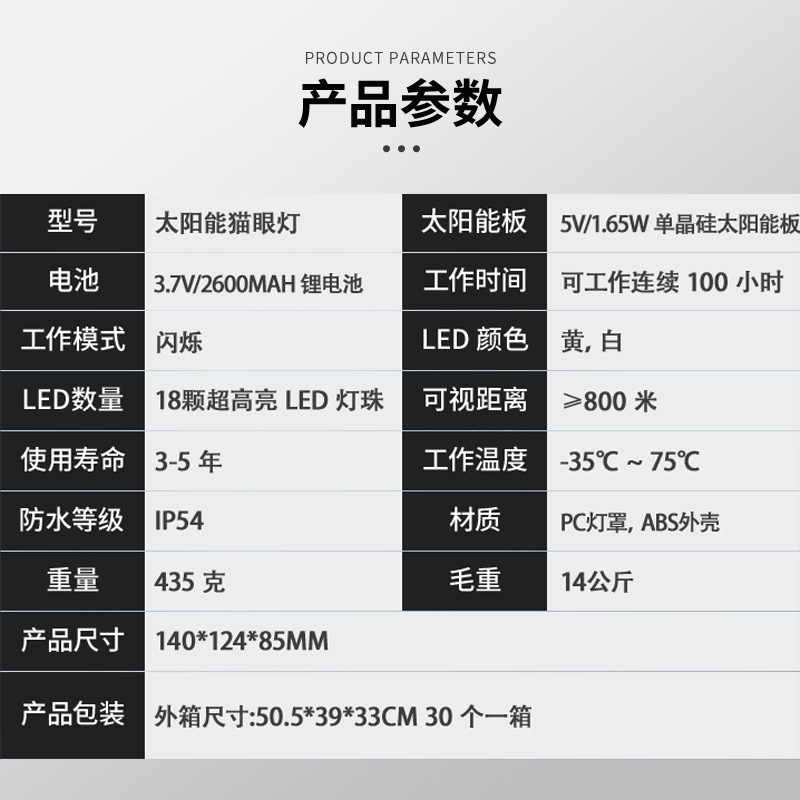 ソーラーキャットアイ警告灯高速道路同期点滅黄色と白の誘導灯 LED キャットアイストロボライト|undefined