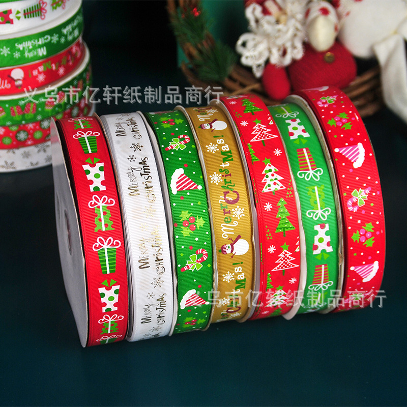 2,5 CM regalo de Navidad embalaje de oro cinta arco atado flores Cinta grande rollo pequeño rollo opcional