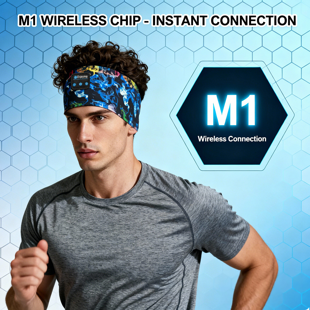 Wireless Sleep Headphones + Sports Headband with Bluetooth 5.3 Stable Connection, Designed Specifically for Side Sleepers
