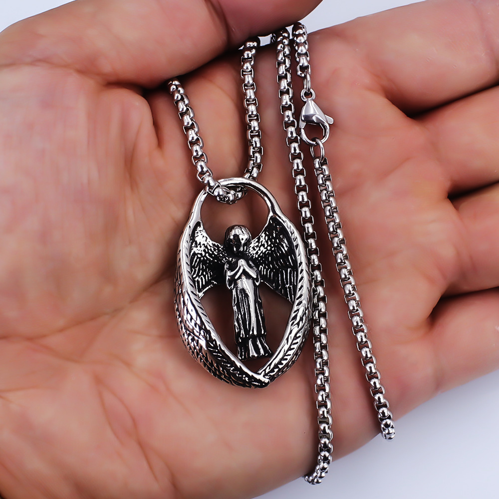 Angel Wings + Steel Chain