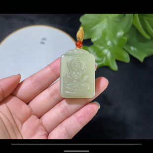 Jin Yu Tang [Vanity Hidden Bodhisattva Huang Kou] Exquisite Xinjiang Hetian Jade Xinjiang Huang Kou Jade Exquisite