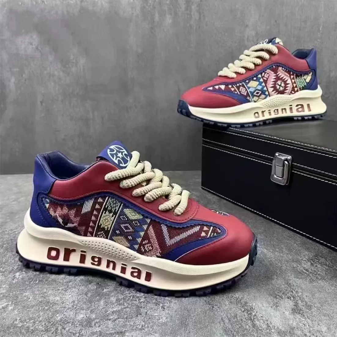 2025 новая мода новая мода персонализированная тенденция вышивка печать удобная противоскользящая износостойкая высокая спортивная повседневная приливная обувь