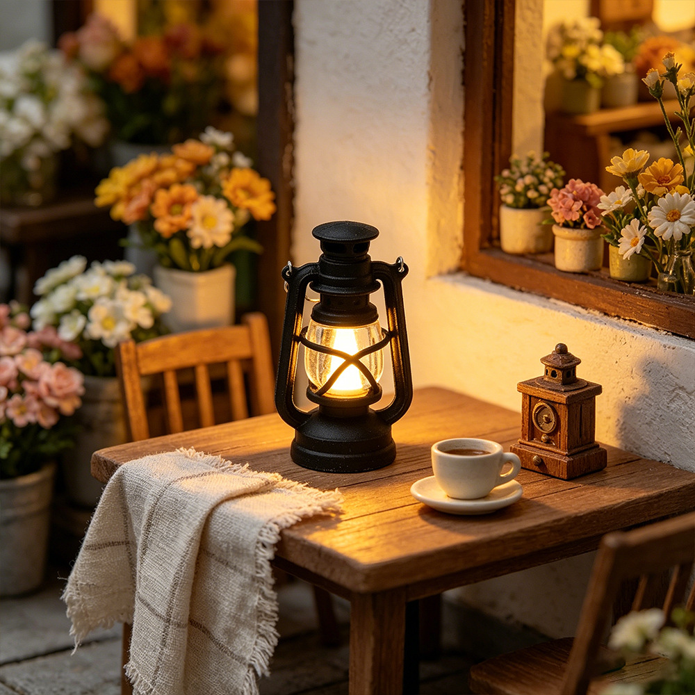 Vintage lámpara de queroseno vela electrónica luz de noche ambiente navideño vela led decoración decoración de mesa