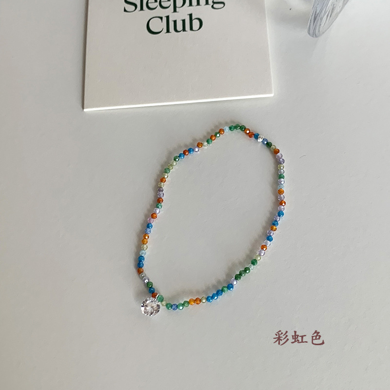 2025 nuevo original DIY colorido cuentas de azúcar de zircon colgante pulsera de nicho de verano para mujeres image 7