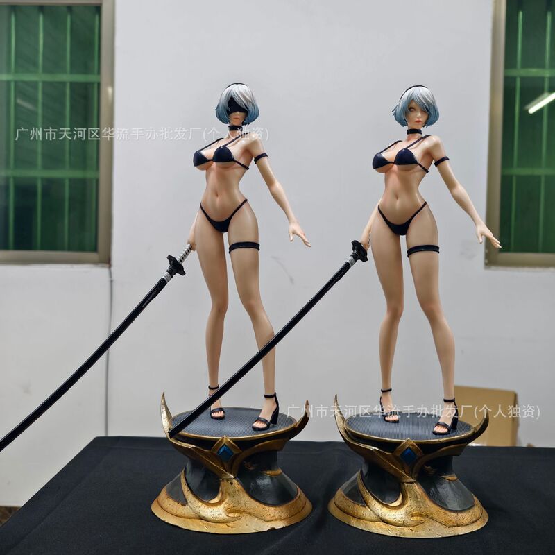 Nier:Automata Nier:Automata Cool Bear Swimsuit 2B Double-Headed Sculpture Figure Model Gift