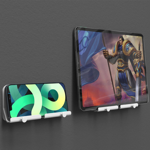 Wall-mounted creative mobile phone tablet charging bracket lazy wall traceless multi-function computer placement viewing bracket