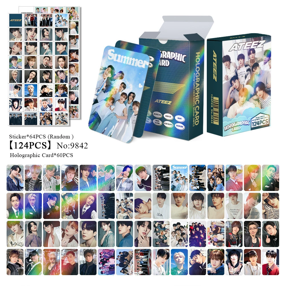 New Model Exclusively for Foreign Trade: 124 Holographic Cards, Total Chain Gidle Str Bptwice Celebrity Merchandise Lomo Small Cards