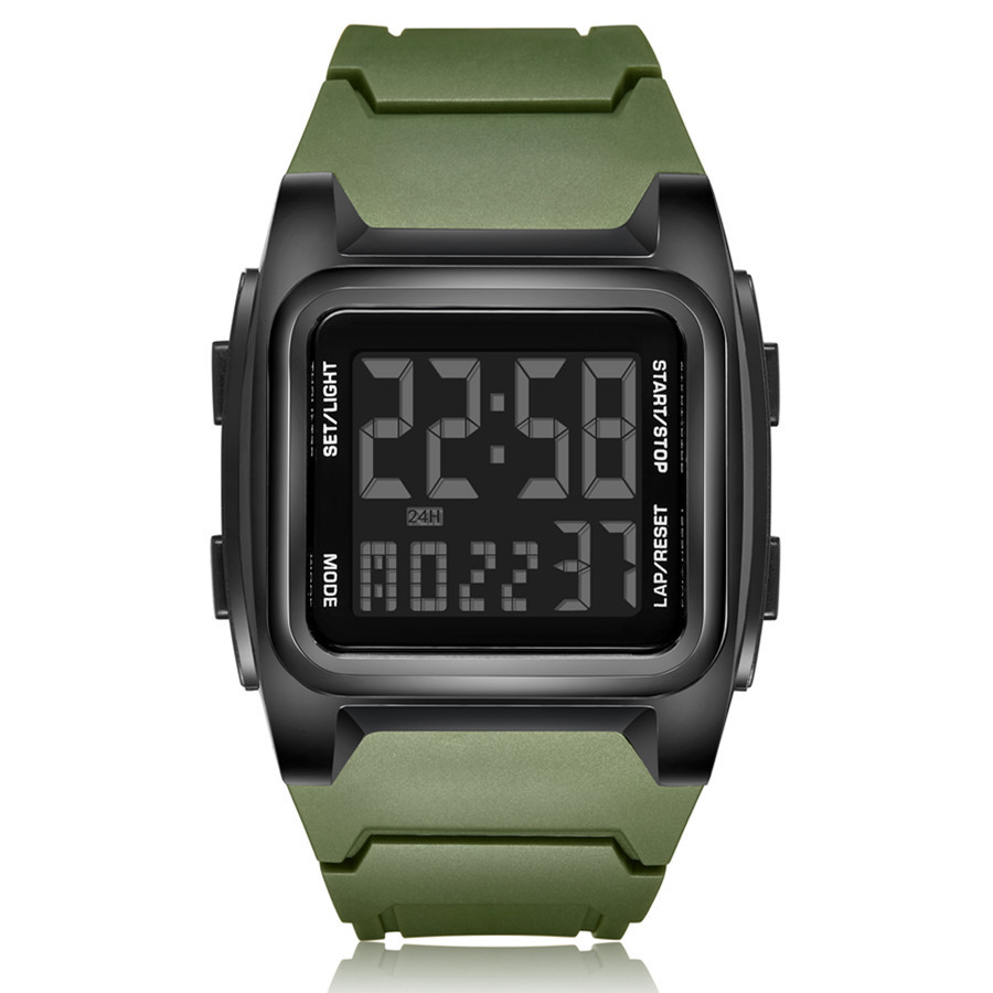 New Square Youth Hombres y mujeres de moda casual digital reloj deportivo multifunción alarma al aire libre cronómetro reloj electrónico