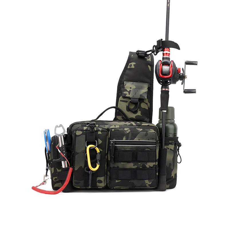 Сумка для приманок, поясная сумка, сумка через плечо, сумка через плечо, сумка для удочек, коробка для приманок, сумка для рыболовных снастей, камуфляжная рыболовная сумка большой вместимости.