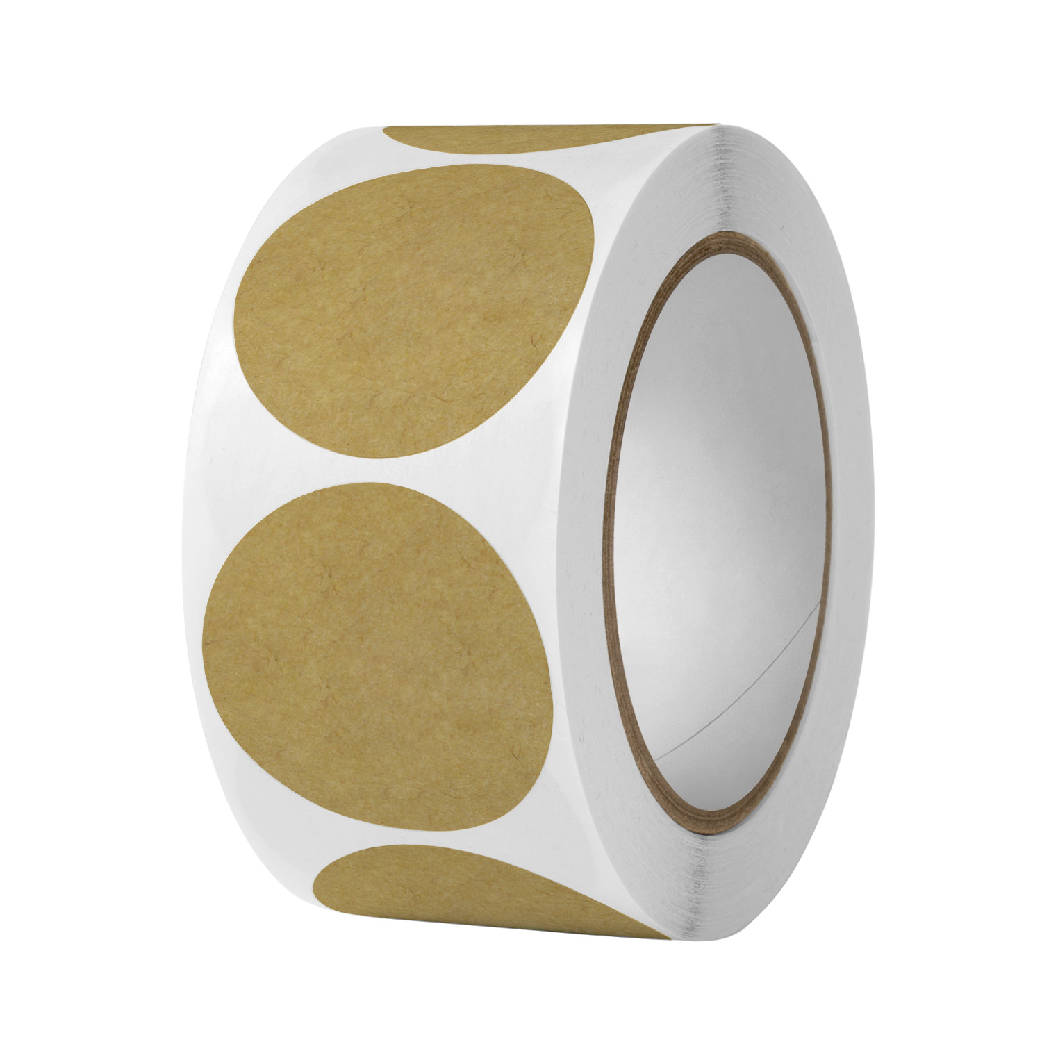 200g Weight Daily Occasion Kraft Paper Material Natural Kraft Paper Round Self-adhesive Labeling Paper