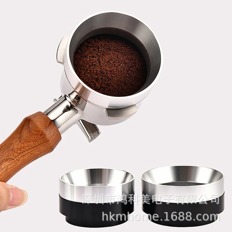 51 53 58mm Espresso Machine Magnetic Powder Collector Ring Anti-Splash Powder Collector Ring Universal Alloy Magnetic Powder Distributor