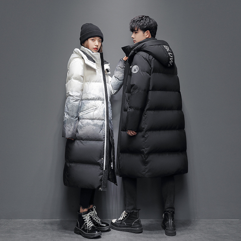 Chaqueta de la pareja de invierno para hombre nueva chaqueta de pato blanco de longitud media 90 abajo para hombre (inspección de calidad)