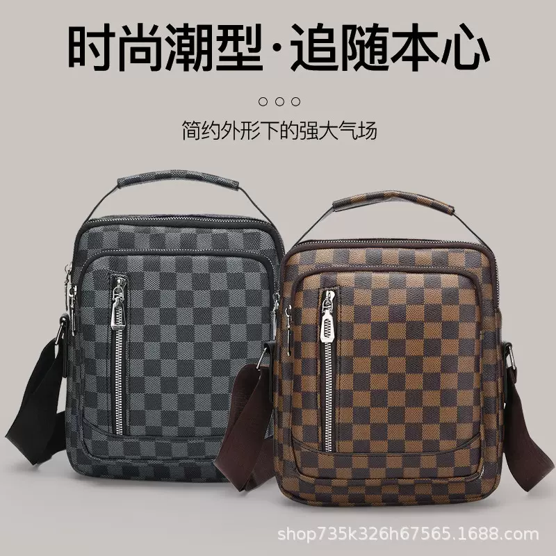 跨境外贸新款小方包男士单肩男包斜挎包大容量手提包休闲背包