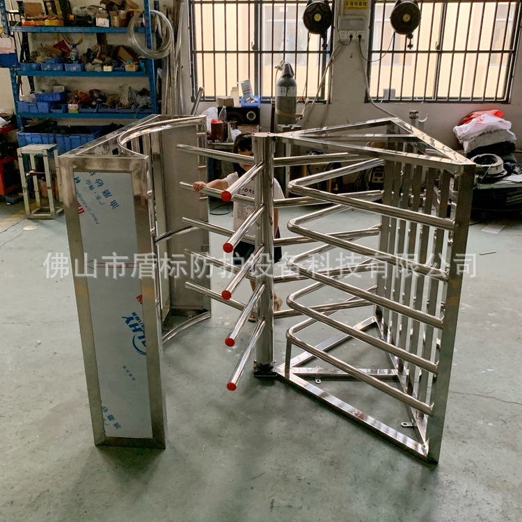 景区索道出口单向手动旋转门只出不进导流禁行通道不锈钢半高转闸