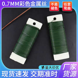 22号圣诞绿色金属铁丝花艺细铁丝DIY烤漆铁丝0.7mm园林捆绑扎丝