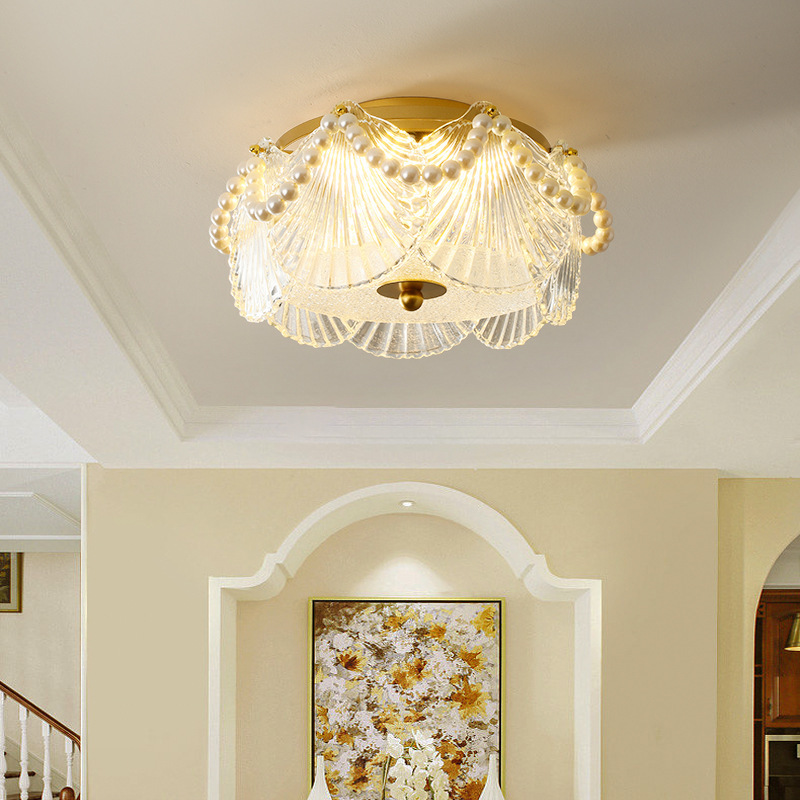 Corridor Aisle Light, Modern Light Luxury Ceiling Light, High-End French-Style Crystal Chandelier, High-End Entrance Door Light