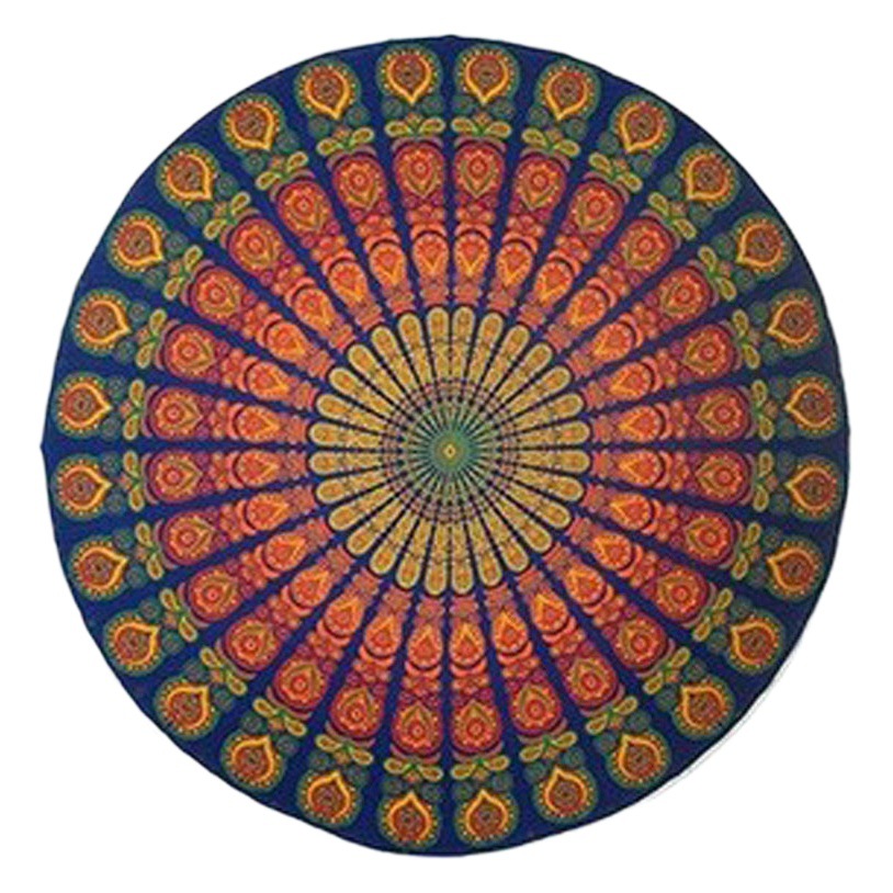 AliExpress ebay European and American style round printed beach towel sunscreen shawl summer square scarf wish scarf