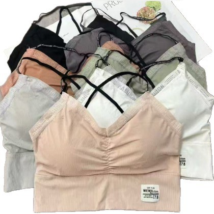 2099 # verano letras cruzadas de seda de hielo belleza de espalda chaleco envuelto en el pecho sin mangas fondo corto