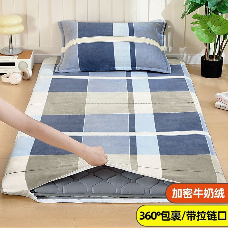 Leche de veludo dormitorio estudiante colchón de coral 90x190 colchón de invierno