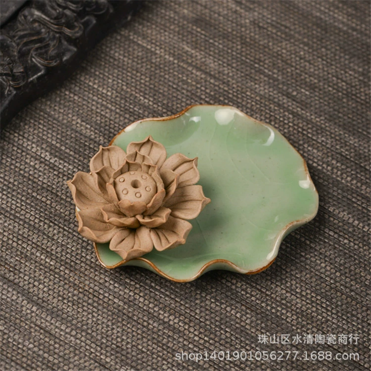 Керамическая диска из лотоса Jingdezhen диска для благовоний ароматная печь для дома украшения лотоса нити благовоний заглушка
