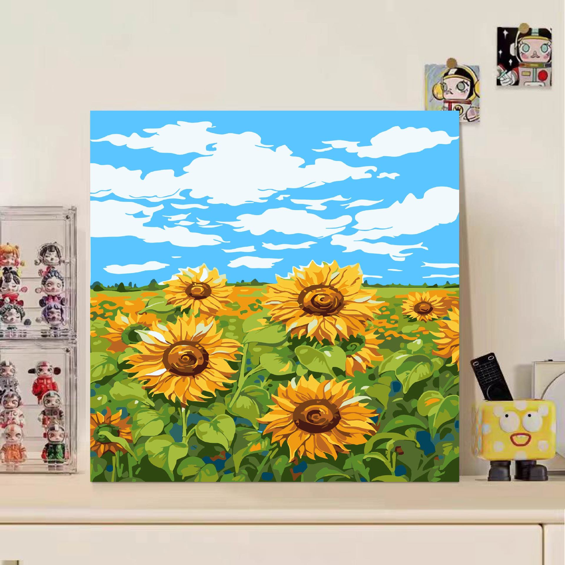 Niños didiy pintura digital acrílico relleno de pintura de dibujos animados pintura de pintura a mano 20 * 20